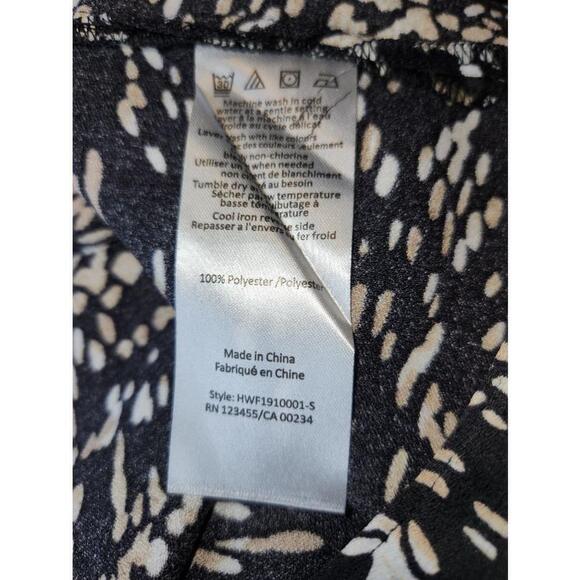 Women's Halston Blouse Size M Black Tan - Picture 7 of 8